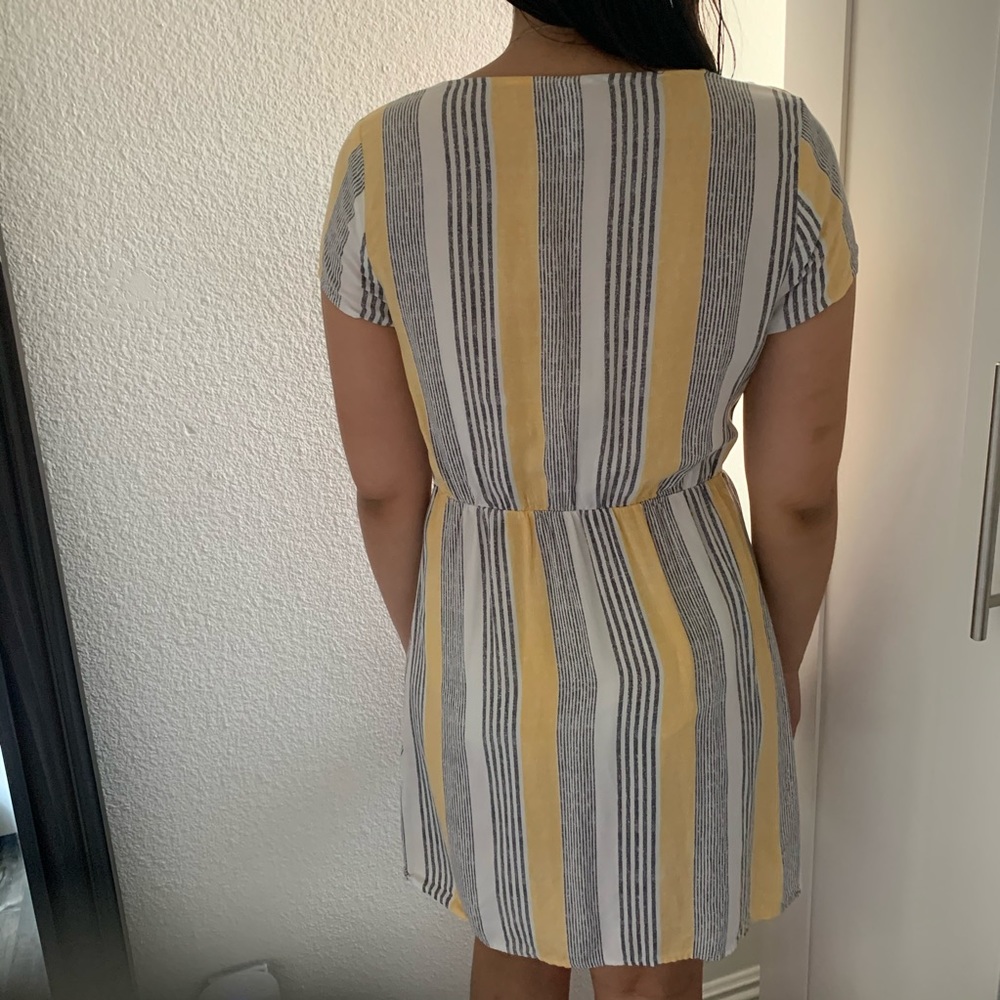 Striped Button Dress - Picture 2 of 2